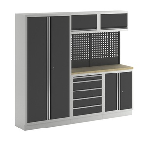 undefined, Schranksystem, BxHxT 2275 x 2000 x 460 mm, lichtgrau, Schranksystem, BxHxT 2275 x 2000 x 460 mm, lichtgrau