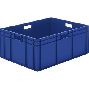 undefined, Euro-Format-Stapelbehälter, Wände und Boden geschlossen LxBxH 800 x 600 x 320 mm blau, VE 2 Stk, Euro-Stapelbehälter, Wände + Boden geschlossen, 127 Liter, blau, Griffe