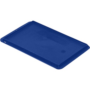 Auflagedeckel für Stapelbehälter VE 4 Stück, LxB 300 x 200 mm blau
