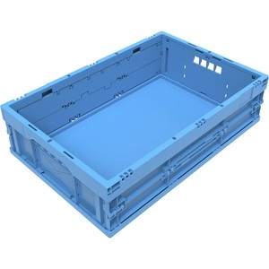 undefined, Faltbox aus Polypropylen Inhalt 33 l, ohne Deckel blau, Faltbox aus Polypropylen, Volumen 33 l, blau