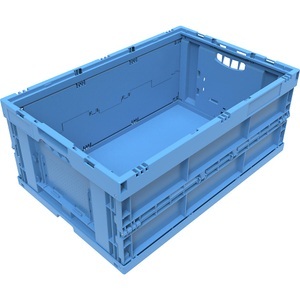 undefined, Faltbox aus Polypropylen Inhalt 49 l ohne Deckel, blau, Faltbox aus Polypropylen, Volumen 49 l, ohne Deckel, blau