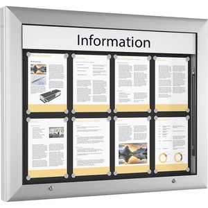 undefined, Schaukasten für Innen- und Außenbereich Querformat für DIN A1, Türöffnung 90° nach oben, Rückwandfarbe Anthrazitgrau, Schaukasten für Innen- und Außenbereich, Querformat, für DIN A1, Türöffnung 90° nach oben, Rückwandfarbe Anthrazitgrau