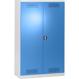 EUROKRAFT, EUROKRAFT Umweltschrank mit Vollblechtüren, 4 Lagerebenen Breite 1200 mm, eurokraft pro Umweltschrank, mit Vollblechtüren, 3 Wannenböden, Breite 1200 mm