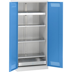 EUROKRAFT, EUROKRAFT Umweltschrank mit Auszügen für Kanister, 5 Lagerebenen Breite 950 mm, eurokraft pro Umweltschrank, mit Auszügen für Kanister, 5 Lagerebenen, Breite 950 mm