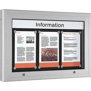 undefined, Schaukasten Türöffnung 90° nach oben für Format DIN A2, Rückwand anthrazitgrau, 