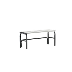 Sypro Wolf, Umkleidebank aus Edelstahl, Umkleidebank, Edelstahlrohr/Alu, einfach, L 1015 mm, anthrazit
