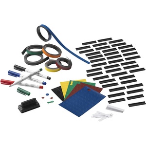 QUIPO, QUIPO Zubehörset für Planungstafeln 900 x 600 mm Marker, Magnete, Etiketten, Wischer, eurokraft basic Zubehörset, für Tafelbreite 900 mm, Marker, Magnete, Etiketten, Wischer