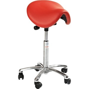 undefined, Arbeitshocker mit Sattelsitz ohne Rückenlehne rot, Sattelhocker, ohne Rückenlehne, rot