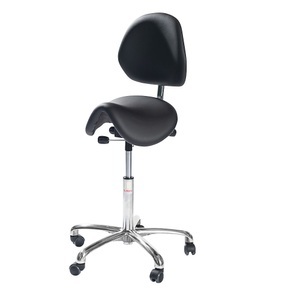 undefined, Arbeitshocker mit Sattelsitz mit Rückenlehne schwarz, Sattelhocker, mit Rückenlehne, schwarz