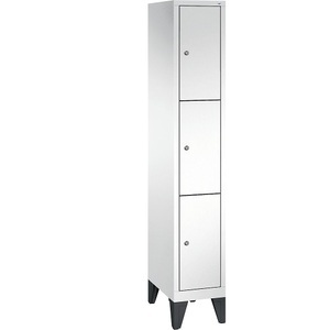 CP, CP CLASSIC Fächerschrank mit Füßen 1 Abteil, 3 Fächer, Abteilbreite 300 mm verkehrsweiß, 