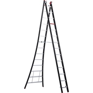 Altrex, Mehrzweckleiter NEVADA, Altrex Mehrzweckleiter NEVADA, 2-teilig, schwarz, 2 x 14 Sprossen