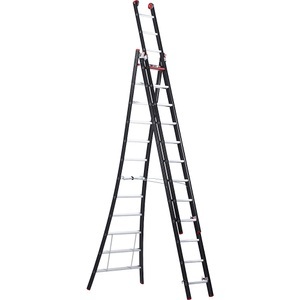 Altrex, Mehrzweckleiter NEVADA, Altrex Mehrzweckleiter NEVADA, 3-teilig, schwarz, 3 x 12 Sprossen