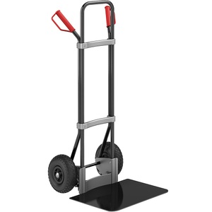 EUROKRAFT, EUROKRAFT Stahl-Sackkarre, schwarz Schaufel-BxT 450 x 500 mm, schwarz Luftbereifung, eurokraft pro Sackkarre, schwarz, Schaufel-BxT 450 x 500 mm, schwarz, Luftbereifung, ab 5 Stk