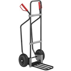 EUROKRAFT, EUROKRAFT Sackkarre GO mit Kufen, schwarz Paketschaufel-BxT 430 x 250 mm, schwarz Luftbereifung, ab 5 Stk, eurokraft pro Sackkarre mit Kufen, schwarz, Paketschaufel-BxT 430 x 250 mm, schwarz, Luftbereifung, ab 5 Stk