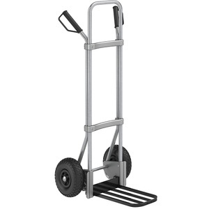 EUROKRAFT, EUROKRAFT Stahl-Sackkarre, verzinkt Paketschaufel-BxT 430 x 250 mm, schwarz Luftbereifung, ab 2 Stk, eurokraft pro Sackkarre, verzinkt, Paketschaufel-BxT 430 x 250 mm, schwarz, Luftbereifung, ab 5 Stk