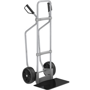 EUROKRAFT, EUROKRAFT Sackkarre GO mit Kufen, verzinkt Schaufel-BxT 450 x 350 mm, schwarz Vollgummibereifung, eurokraft pro Sackkarre mit Kufen, verzinkt, Schaufel-BxT 450 x 350 mm, schwarz, Vollgummibereifung, ab 5 Stk