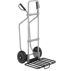 EUROKRAFT, EUROKRAFT Sackkarre GO mit Kufen, verzinkt Paketschaufel-BxT 430 x 450 mm, schwarz, mit Griff Luftbereifung, eurokraft pro Sackkarre mit Kufen, verzinkt, Paketschaufel-BxT 430 x 450 mm, schwarz, mit Griff, Luftbereifung, ab 5 Stk