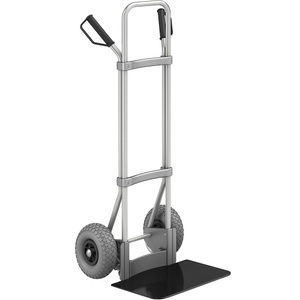 EUROKRAFT, EUROKRAFT Aluminium-Sackkarre GO Schaufel-BxT 450 x 350 mm, schwarz PU-Bereifung, ab 2 Stk, eurokraft pro Aluminium-Sackkarre, Schaufel-BxT 450 x 350 mm, schwarz, PU-Bereifung, ab 5 Stk
