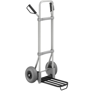 EUROKRAFT, EUROKRAFT Aluminium-Sackkarre GO Paketschaufel-BxT 430 x 250 mm, schwarz, mit Griff PU-Bereifung, ab 5 Stk, eurokraft pro Aluminium-Sackkarre, Paketschaufel-BxT 430 x 250 mm, schwarz, mit Griff, PU-Bereifung, ab 5 Stk