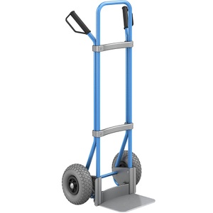 EUROKRAFT, EUROKRAFT Sackkarre GO, blau Schaufel-BxT 280 x 250 mm, verzinkt PU-Bereifung, eurokraft pro Sackkarre, blau, Schaufel-BxT 280 x 250 mm, verzinkt, PU-Bereifung, ab 5 Stk