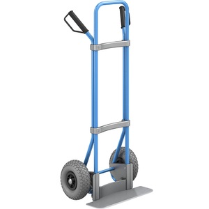 EUROKRAFT, EUROKRAFT Sackkarre GO, blau Schaufel-BxT 450 x 160 mm, verzinkt PU-Bereifung, eurokraft pro Sackkarre, blau, Schaufel-BxT 450 x 160 mm, verzinkt, PU-Bereifung, ab 5 Stk