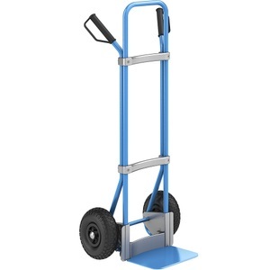 EUROKRAFT, EUROKRAFT Stahl-Sackkarre, blau Schaufel-BxT 280 x 250 mm, blau Luftbereifung, eurokraft pro Sackkarre, blau, Schaufel-BxT 280 x 250 mm, blau, Luftbereifung, ab 5 Stk