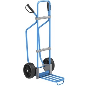 EUROKRAFT, EUROKRAFT Sackkarre mit Kufen, blau Paketschaufel BxT 430 x 250 mm, blau, mit Griff Vollgummibereifung, ab 5 Stk, eurokraft pro Sackkarre mit Kufen, blau, Paketschaufel BxT 430 x 250 mm, blau, mit Griff, Vollgummibereifung, ab 5 Stk