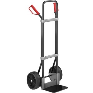 EUROKRAFT, EUROKRAFT Stahl-Sackkarre, schwarz Schaufel-BxT 280 x 250 mm, schwarz Vollgummibereifung, ab 5 Stk, eurokraft pro Sackkarre, schwarz, Schaufel-BxT 280 x 250 mm, schwarz, Vollgummibereifung, ab 5 Stk