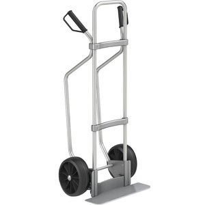 EUROKRAFT, EUROKRAFT Aluminium-Sackkarre GO mit Kufen Schaufel-BxT 450 x 160 mm, verzinkt Vollgummibereifung, 