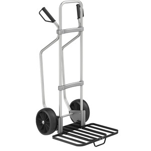 EUROKRAFT, EUROKRAFT Aluminium-Sackkarre GO mit Kufen Paketschaufel-BxT 430 x 450 mm, schwarz, mit Griff Vollgummibereifung, ab 5 Stk, eurokraft pro Aluminium-Sackkarre mit Kufen, Paketschaufel-BxT 430 x 450 mm, schwarz, mit Griff, Vollgummibereifung, ab 5 Stk