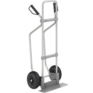 EUROKRAFT, EUROKRAFT Aluminium-Sackkarre GO mit Kufen Schaufel-BxT 450 x 160 mm, Alu Luftbereifung, eurokraft pro Aluminium-Sackkarre mit Kufen, Schaufel-BxT 450 x 160 mm, Alu, Luftbereifung, ab 5 Stk