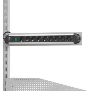 undefined, Steckdosenleiste, Steckdosenleiste, zur Befestigung an Aufsatzholmen, 9fach-Stecker, mit An-/Aus-Schalter