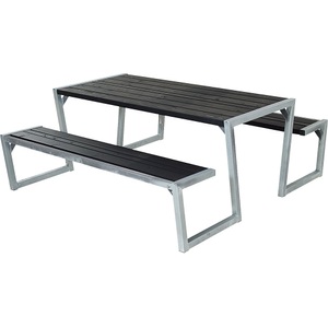 undefined, Gruppensitzbank Länge 1760 mm ohne Rückenlehne, schwarz, Gruppensitzbank, Länge 1760 mm, ohne Rückenlehne, schwarz