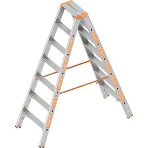 undefined, Stufen-Stehleiter beidseitig begehbar 2 x 7 Stufen, Layher Stufen-Stehleiter, beidseitig begehbar, 2 x 7 Stufen