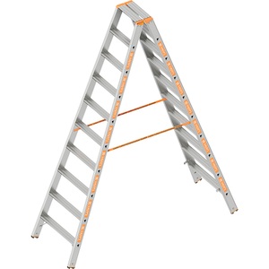 undefined, Stufen-Stehleiter beidseitig begehbar 2 x 10 Stufen, Layher Stufen-Stehleiter, beidseitig begehbar, 2 x 10 Stufen