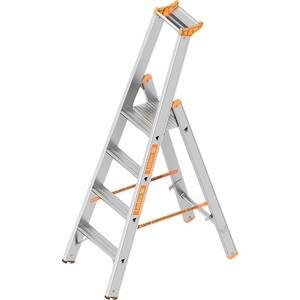 undefined, Stufen-Stehleiter einseitig begehbar 4 Stufen inkl. Plattform, Layher Stufen-Stehleiter, einseitig begehbar, 4 Stufen inkl. Plattform
