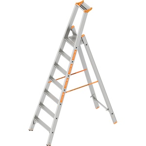 undefined, Stufen-Stehleiter einseitig begehbar 7 Stufen inkl. Plattform, Layher Stufen-Stehleiter, einseitig begehbar, 7 Stufen inkl. Plattform