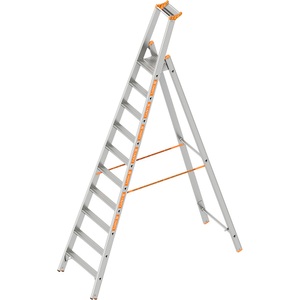 undefined, Stufen-Stehleiter einseitig begehbar 10 Stufen inkl. Plattform, Layher Stufen-Stehleiter, einseitig begehbar, 10 Stufen inkl. Plattform