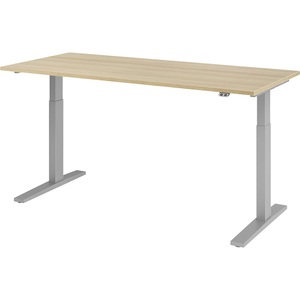 undefined, UPLINER-K - Schreibtisch, elektrisch höhenverstellbar 700 - 1200 mm, BxT 1800 x 800 mm Platte Eiche-Dekor, Hammerbacher Steh-Sitz-Schreibtisch VXMKA19/E/S Eiche 1800 mm x 800 mm