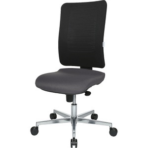 office akktiv, office akktiv Bürodrehstuhl V2 Rückenlehne netzbespannt schwarz / anthrazit, eurokraft pro Bürostuhl V2 Bandscheibensitz, Aluminium-Fußkreuz, Rückenlehne netzbespannt, anthrazit