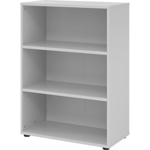 LIVIQUE, Regal Office, Regale Breno, 3 OH, 28 kg je Boden, B 800 x T 400 x H 1100 mm, Spanplatte, lichtgrau