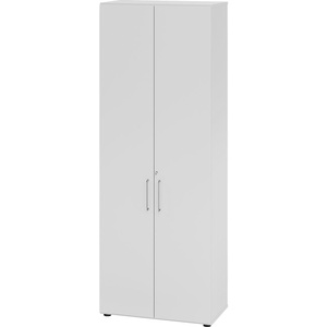 LIVIQUE, Aktenschrank Office, Schränke Breno, 6 OH, abschliessbar, 28 kg je Boden, B 800 x T 420 x H 2156 mm, lichtgrau/lichtgrau
