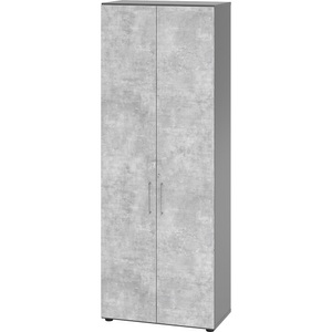 LIVIQUE, Aktenschrank Office, Hammerbacher Schrank V968T6/G/M/BS Grau 80 x 42 x 215,4 cm