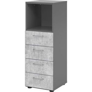 Hammerbacher, Hammerbacher Schrank V934S4/G/M/BS Grau 40 x 42 x 110 cm, Hammerbacher Schrank V934S4/G/M/BS Grau 40 x 42 x 110 cm