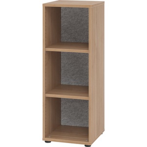 undefined, ANNY-AC - Regal mit Akustik-Rückwand HxBxT 1100 x 400 x 400 mm, 2 Fachböden Nussbaum-Dekor, ANNY-AC - Regal mit Akustik-Rückwand, HxBxT 1100 x 400 x 400 mm, 2 Fachböden, Nussbaum-Dekor
