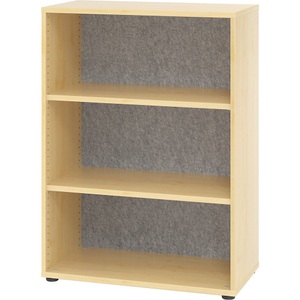 undefined, ANNY-AC - Regal mit Akustik-Rückwand HxBxT 1100 x 800 x 400 mm, 2 Fachböden Ahorn-Dekor, ANNY-AC - Regal mit Akustik-Rückwand, HxBxT 1100 x 800 x 400 mm, 2 Fachböden, Ahorn-Dekor