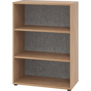 undefined, ANNY-AC - Regal mit Akustik-Rückwand HxBxT 1100 x 800 x 400 mm, 2 Fachböden Nussbaum-Dekor, ANNY-AC - Regal mit Akustik-Rückwand, HxBxT 1100 x 800 x 400 mm, 2 Fachböden, Nussbaum-Dekor