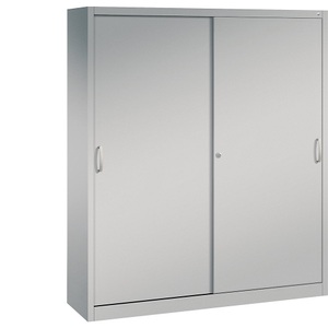 CP, CP ACURADO Schiebetürenschrank 6 Fachböden, 2 Schließfächer, HxBxT 1950 x 1600 x 400 mm weißalu, C+P ACURADO Schiebetürenschrank, 6 Fachböden, 2 Schließfächer, HxBxT 1950 x 1600 x 400 mm, weißalu