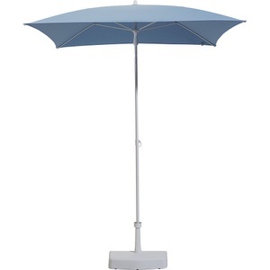 undefined, Sonnenschirm, Sonnenschirm, quadratisch, LxB 1600 x 1600 mm, Gestell weiß, himmelblau