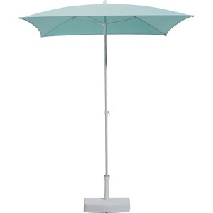 Jan Kurtz, Jan Kurtz Murano Sonnenschirm mit Knickgelenk, Sonnenschirm, quadratisch, LxB 1600 x 1600 mm, Gestell weiß, aqua